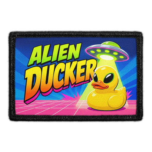 Alien Ducker - Meta Data - Crop Image Text -  - Removable Patch - Pull Patch - Removable Patches For Authentic Flexfit and Snapback Hats
