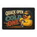 Quack Open a Cold One   - Meta Data - Crop Image Text -  - Removable Patch - Pull Patch - Removable Patches For Authentic Flexfit and Snapback Hats

