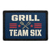 Grill Team Six - Meta Data - Crop Image Text - Removable Patch - Pull Patch - Removable Patches For Authentic Flexfit and Snapback Hats
