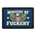 Ministry of Fuckery - Meta Data - Crop Image Text - Removable Patch - Pull Patch - Removable Patches For Authentic Flexfit and Snapback Hats