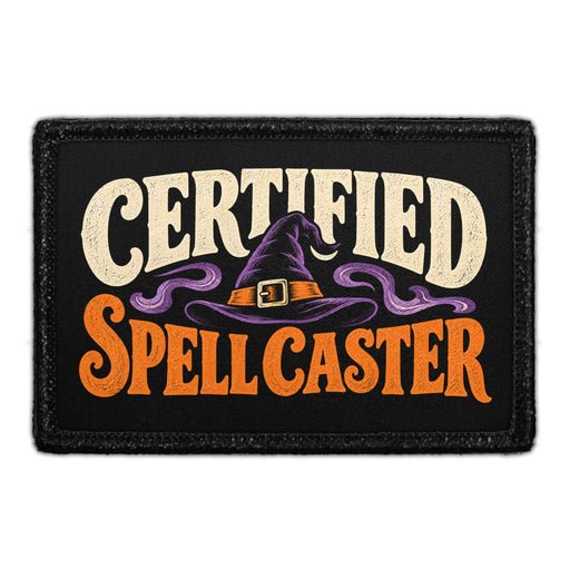 Certified Spell Caster - Meta Data - Crop Image Text - Removable Patch - Pull Patch - Removable Patches For Authentic Flexfit and Snapback Hats