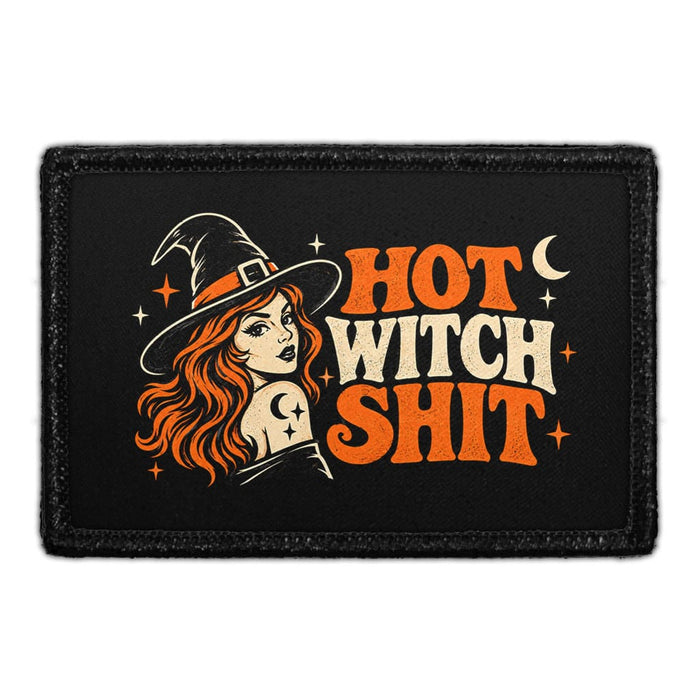 Hot Witch Shit - Meta Data - Crop Image Text - Removable Patch - Pull Patch - Removable Patches For Authentic Flexfit and Snapback Hats