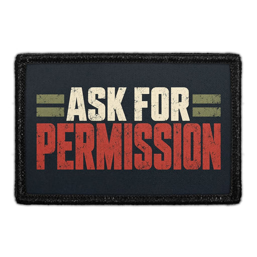 Ask for Permission -  Meta Data - Crop Image Text - Removable Patch - Pull Patch - Removable Patches For Authentic Flexfit and Snapback Hats
