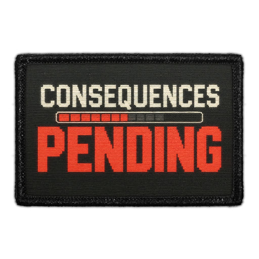 Consequences Pending -  Meta Data - Crop Image Text - Removable Patch - Pull Patch - Removable Patches For Authentic Flexfit and Snapback Hats
