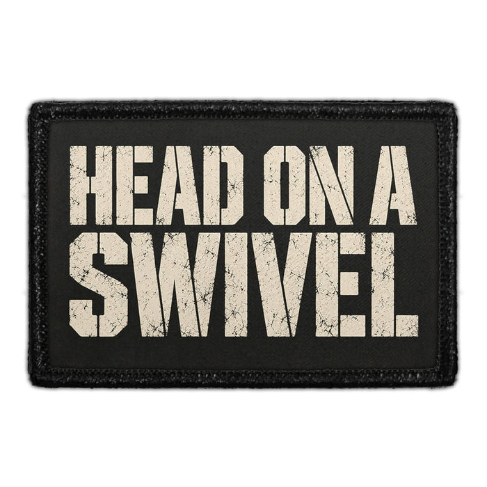 Head on a Swivel -  Meta Data - Crop Image Text - Removable Patch - Pull Patch - Removable Patches For Authentic Flexfit and Snapback Hats
