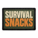 Survival Snacks -  Meta Data - Crop Image Text - Removable Patch - Pull Patch - Removable Patches For Authentic Flexfit and Snapback Hats

