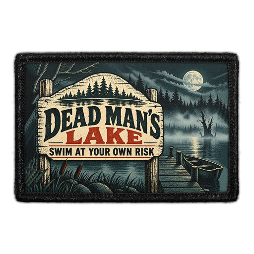 Dead Man's Lake - Meta Data - Crop Image Text - Removable Patch - Pull Patch - Removable Patches For Authentic Flexfit and Snapback Hats
