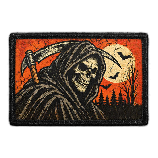 Grim Reaper - Meta Data - Crop Image Text - Removable Patch - Pull Patch - Removable Patches For Authentic Flexfit and Snapback Hats

