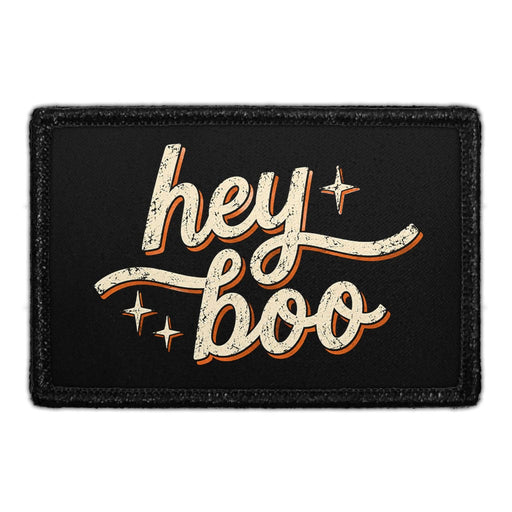 Hey Boo - Meta Data - Crop Image Text - Removable Patch - Pull Patch - Removable Patches For Authentic Flexfit and Snapback Hats
