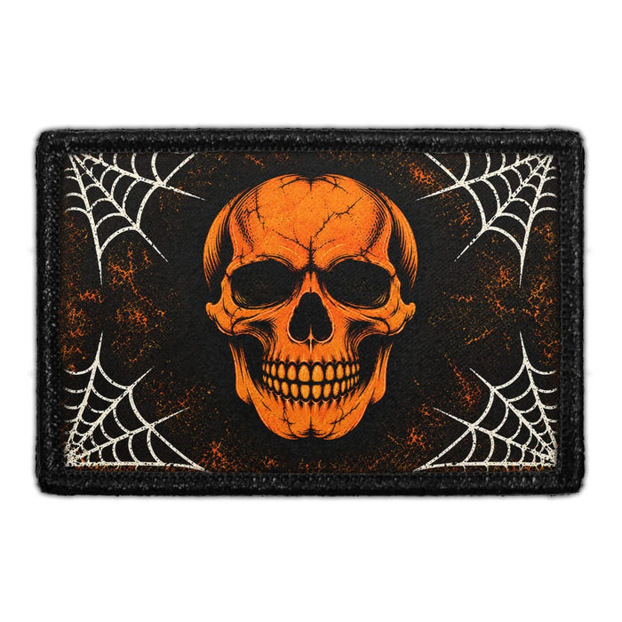 Spooky Skull - Meta Data - Crop Image Text - Removable Patch - Pull Patch - Removable Patches For Authentic Flexfit and Snapback Hats
