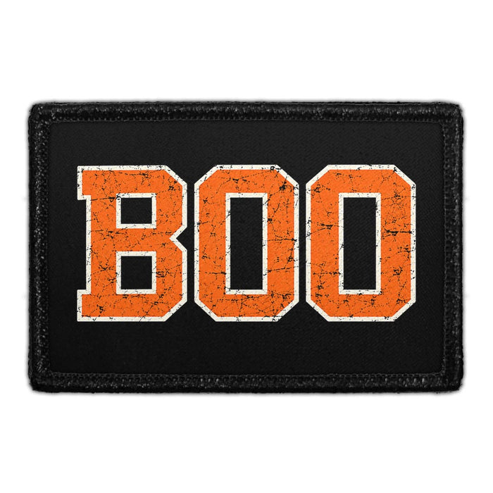 Varsity Boo - Meta Data - Crop Image Text - Removable Patch - Pull Patch - Removable Patches For Authentic Flexfit and Snapback Hats
