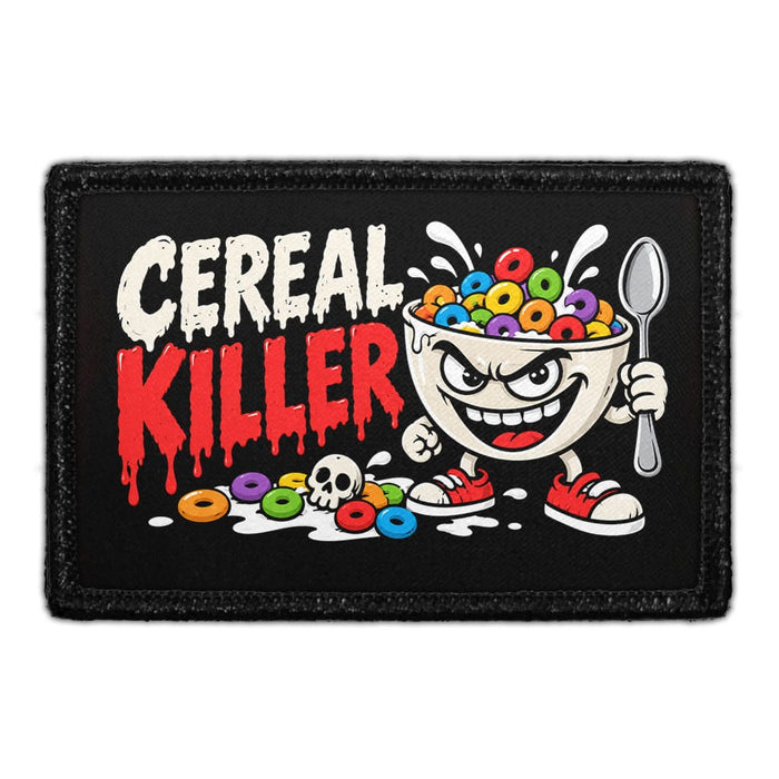 Cereal Killer - Meta Data - Crop Image Text - Removable Patch - Pull Patch - Removable Patches For Authentic Flexfit and Snapback Hats
