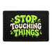 Stop Touching Things - Meta Data - Crop Image Text - Removable Patch - Pull Patch - Removable Patches For Authentic Flexfit and Snapback Hats
