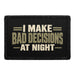 I Make Bad Decisions At Night - Meta Data - Crop Image Text - Removable Patch - Pull Patch - Removable Patches For Authentic Flexfit and Snapback Hats
