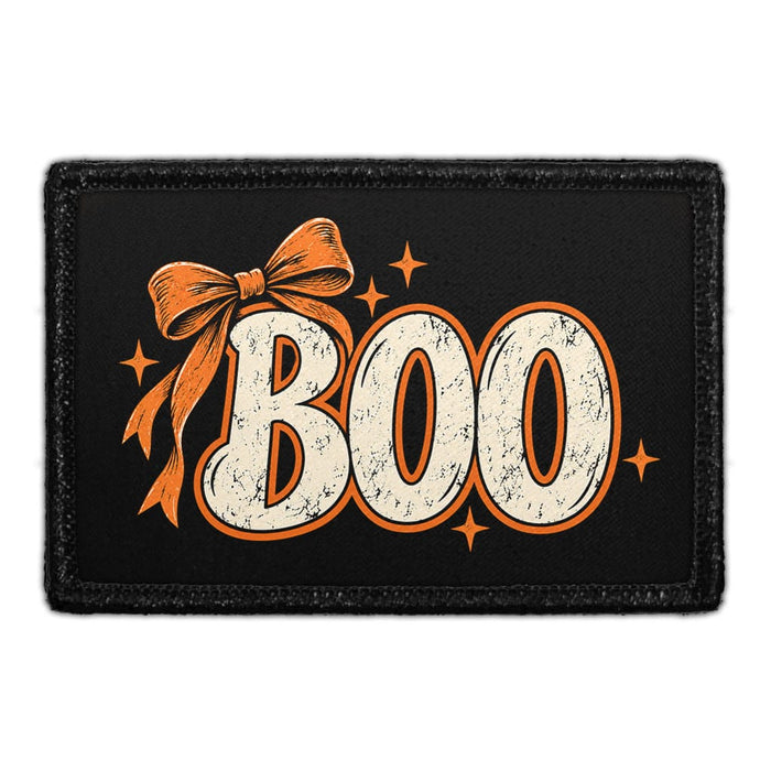 Boo Bow - Meta Data - Crop Image Text - Removable Patch - Pull Patch - Removable Patches For Authentic Flexfit and Snapback Hats