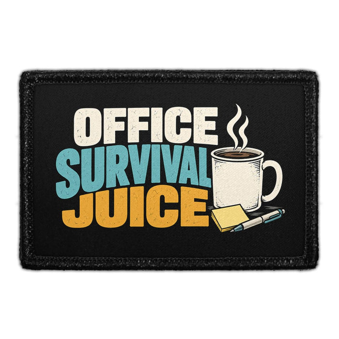 Office Survival Juice - Meta Data - Crop Image Text - Removable Patch - Pull Patch - Removable Patches For Authentic Flexfit and Snapback Hats
