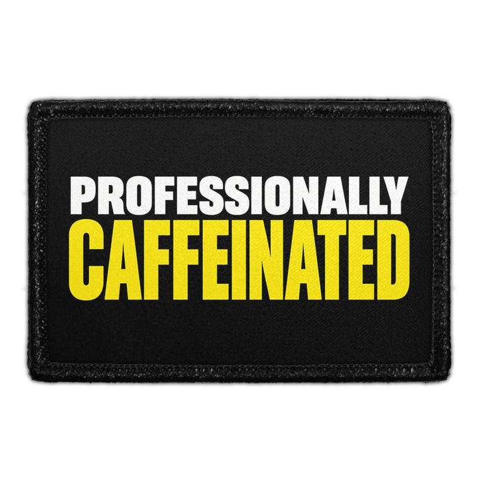 Professionally Caffeinated - Meta Data - Crop Image Text - Removable Patch - Pull Patch - Removable Patches For Authentic Flexfit and Snapback Hats
