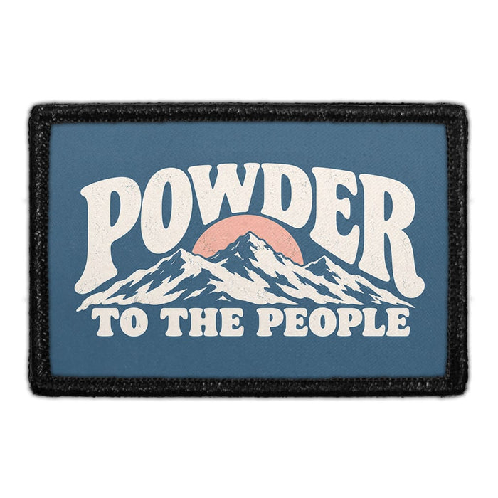 Powder To The People - Meta Data - Crop Image Text - Removable Patch - Pull Patch - Removable Patches For Authentic Flexfit and Snapback Hats