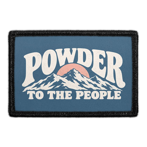 Powder To The People - Meta Data - Crop Image Text - Removable Patch - Pull Patch - Removable Patches For Authentic Flexfit and Snapback Hats