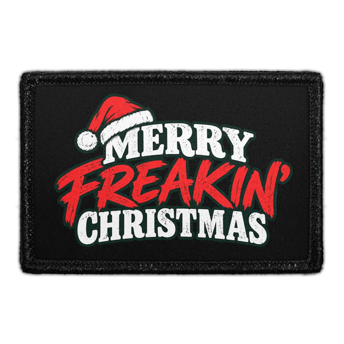 Merry Freakin' Christmas - Meta Data - Crop Image Text - Removable Patch - Pull Patch - Removable Patches For Authentic Flexfit and Snapback Hats
