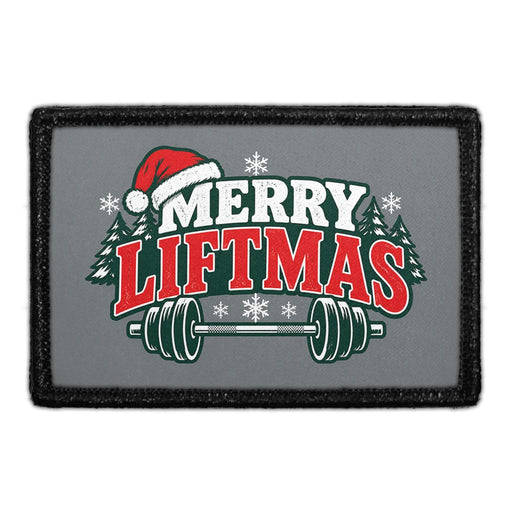 Merry Liftmas - Meta Data - Crop Image Text - Removable Patch - Pull Patch - Removable Patches For Authentic Flexfit and Snapback Hats
