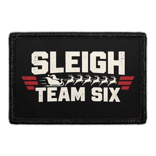 Sleigh Team Six - Meta Data - Crop Image Text - Removable Patch - Pull Patch - Removable Patches For Authentic Flexfit and Snapback Hats