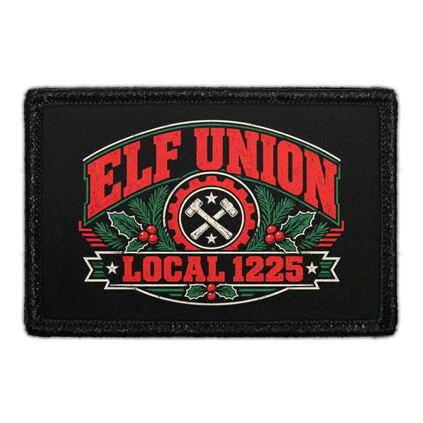 Elf Union Local 1225 - Meta Data - Crop Image Text - Removable Patch - Pull Patch - Removable Patches For Authentic Flexfit and Snapback Hats
