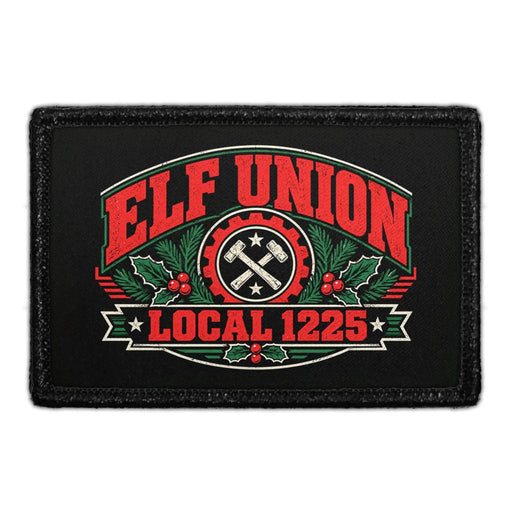 Elf Union Local 1225 - Meta Data - Crop Image Text - Removable Patch - Pull Patch - Removable Patches For Authentic Flexfit and Snapback Hats