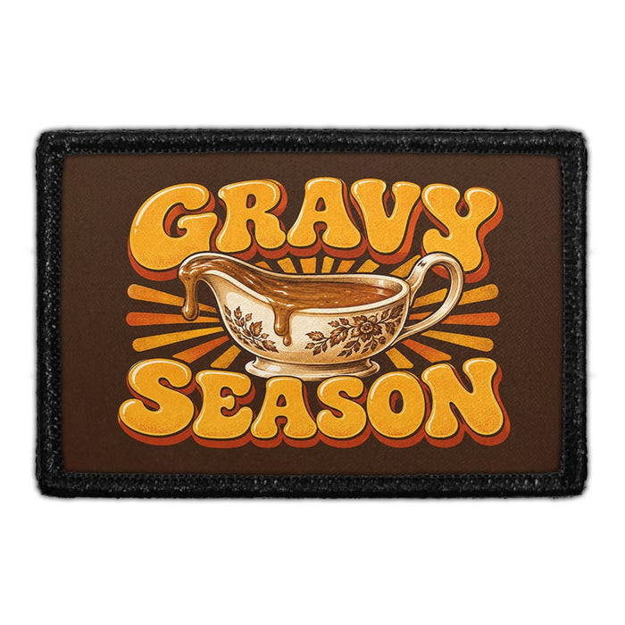 Gravy Season - Meta Data - Crop Image Text - Removable Patch - Pull Patch - Removable Patches For Authentic Flexfit and Snapback Hats