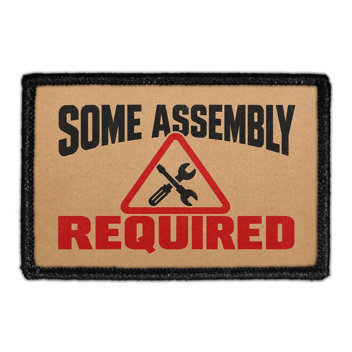 Some Assembly Required - Meta Data - Crop Image Text - Removable Patch - Pull Patch - Removable Patches For Authentic Flexfit and Snapback Hats