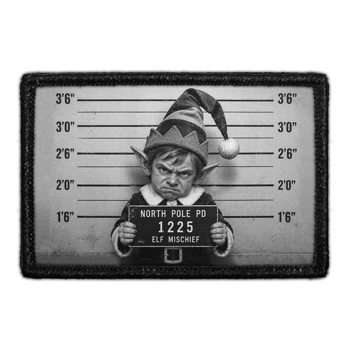 Elf Mugshot - Meta Data - Crop Image Text - Removable Patch - Pull Patch - Removable Patches For Authentic Flexfit and Snapback Hats