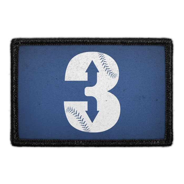 3_UP_3_DOWN-BLUE Meta Data - Crop Image Text - - Removable Patch - Pull Patch - Removable Patches For Authentic Flexfit and Snapback Hats