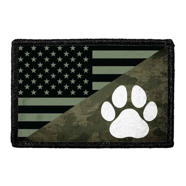 US Paw Flag - Camo - Removable Patch - Pull Patch - Removable Patches For Authentic Flexfit and Snapback Hats