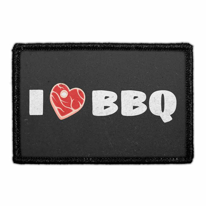 I Love BBQ - Removable Patch - Pull Patch - Removable Patches For Authentic Flexfit and Snapback Hats