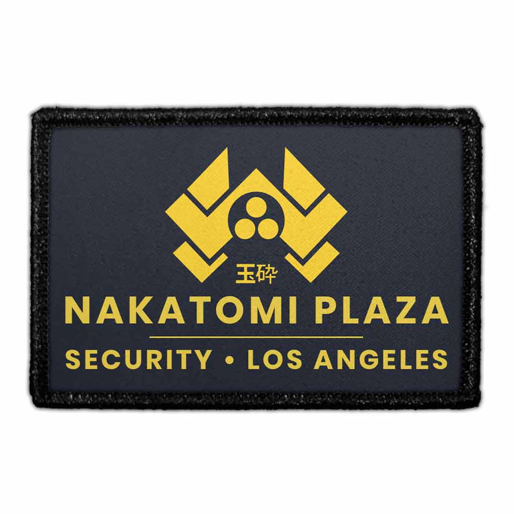 Nakatomi Plaza - Security - Black - Removable Patch - Pull Patch - Removable Patches For Authentic Flexfit and Snapback Hats
