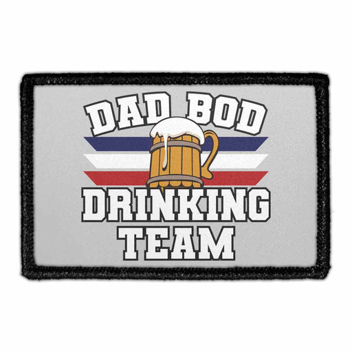 Dad Bod Drinking Team - Stripes - Removable Patch - Pull Patch - Removable Patches For Authentic Flexfit and Snapback Hats