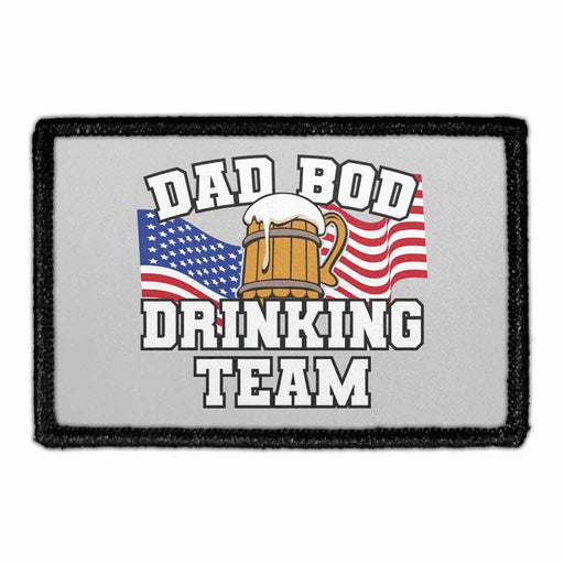 Dad Bod Drinking Team - American Flag - Removable Patch - Pull Patch - Removable Patches For Authentic Flexfit and Snapback Hats