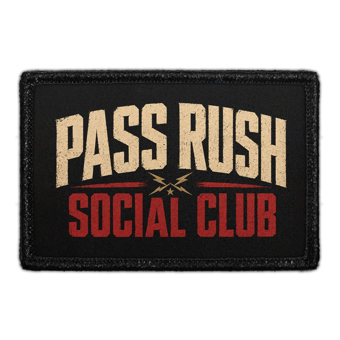 Pass Rush Social Club  - Meta Data - Crop Image Text - - Removable Patch - Pull Patch - Removable Patches For Authentic Flexfit and Snapback Hats
