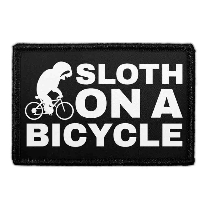 Sloth On A Bicycle - Removable Patch - Pull Patch - Removable Patches That Stick To Your Gear