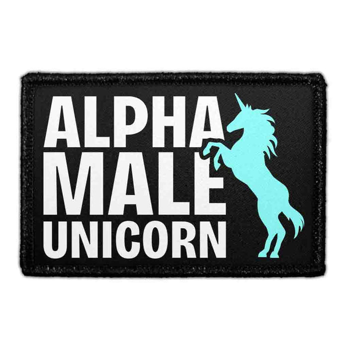 Alpha Male - Unicorn - Removable Patch - Pull Patch - Removable Patches That Stick To Your Gear