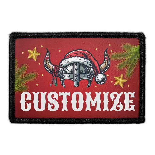 Christmas Custom - Viking - Removable Patch - Pull Patch - Removable Patches For Authentic Flexfit and Snapback Hats