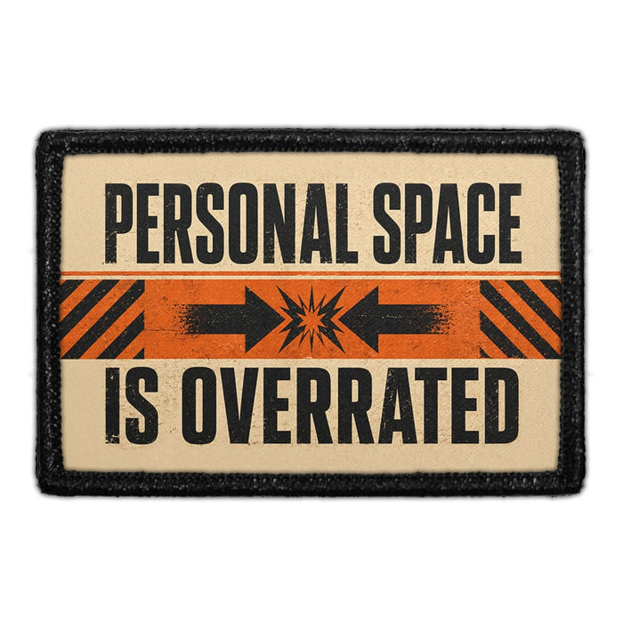 Personal Space Is Overrated  - Meta Data - Crop Image Text - - Removable Patch - Pull Patch - Removable Patches For Authentic Flexfit and Snapback Hats
