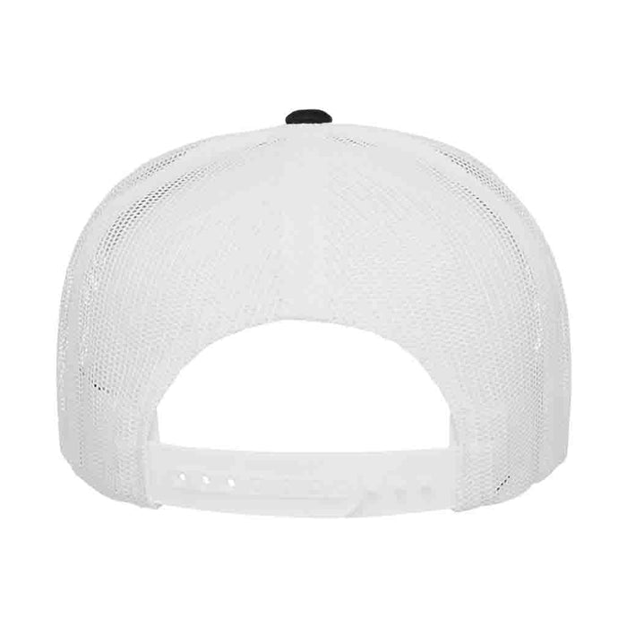 Classic Trucker 2-Tone Pull Patch Hat By Snapback - Black and White - Pull Patch - Removable Patches For Authentic Flexfit and Snapback Hats