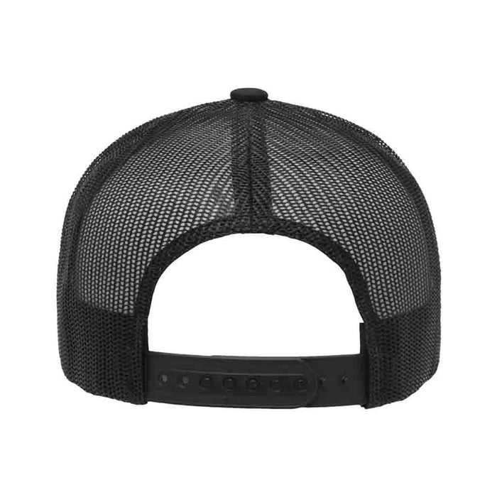 Retro Trucker Pull Patch Hat By Snapback - Black - Pull Patch - Removable Patches For Authentic Flexfit and Snapback Hats