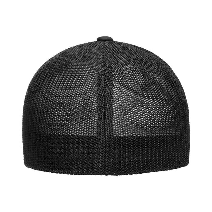 Black - Trucker Mesh Flexfit Hat by Pull Patch - Pull Patch - Removable Patches For Authentic Flexfit and Snapback Hats