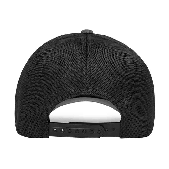 Trucker Curved Bill - 2-Tone - Melange Charcoal and Black - Flexfit + Snapback Hat by Pull Patch - Pull Patch - Removable Patches For Authentic Flexfit and Snapback Hats