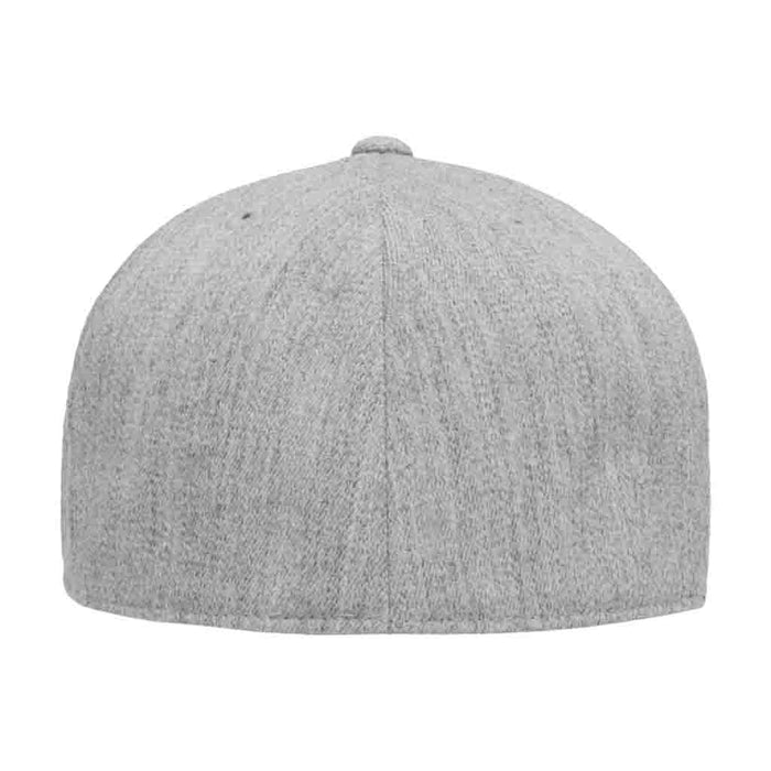 Premium Flat Bill Pull Patch Hat By Flexfit - Heather Grey - Pull Patch - Removable Patches That Stick To Your Gear