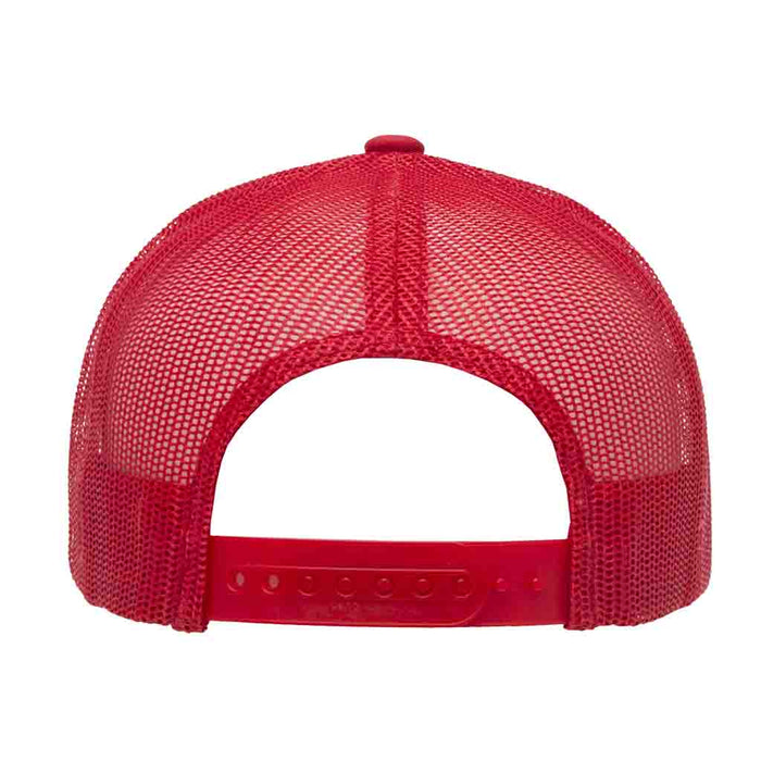 Retro Trucker Pull Patch Hat By Snapback - Red - Pull Patch - Removable Patches For Authentic Flexfit and Snapback Hats