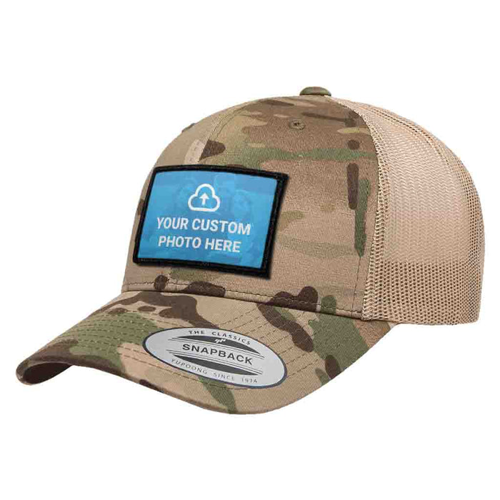 Bundle: Custom Photo + Curved Bill Multicam® Trucker Hat (Camo & Khaki)