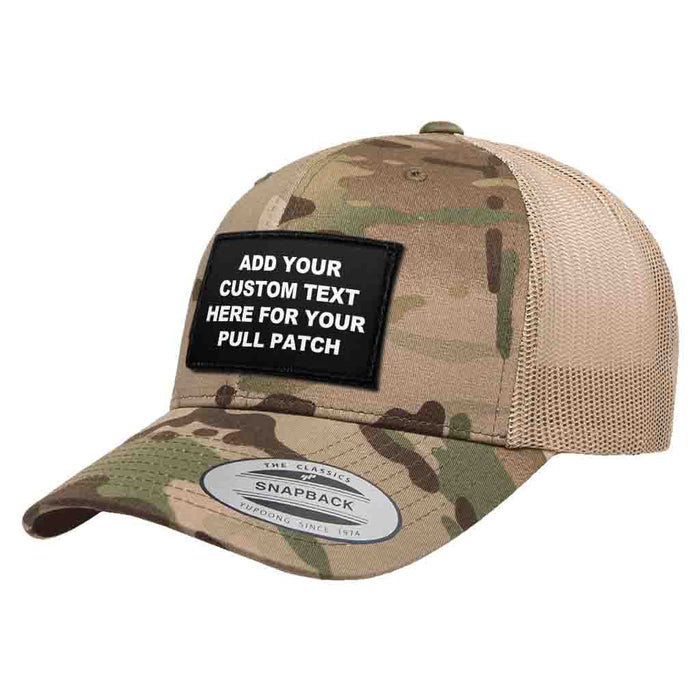 Bundle: Lines Custom Text Curved Bill Multicam® Trucker Hat (Camo Khaki)